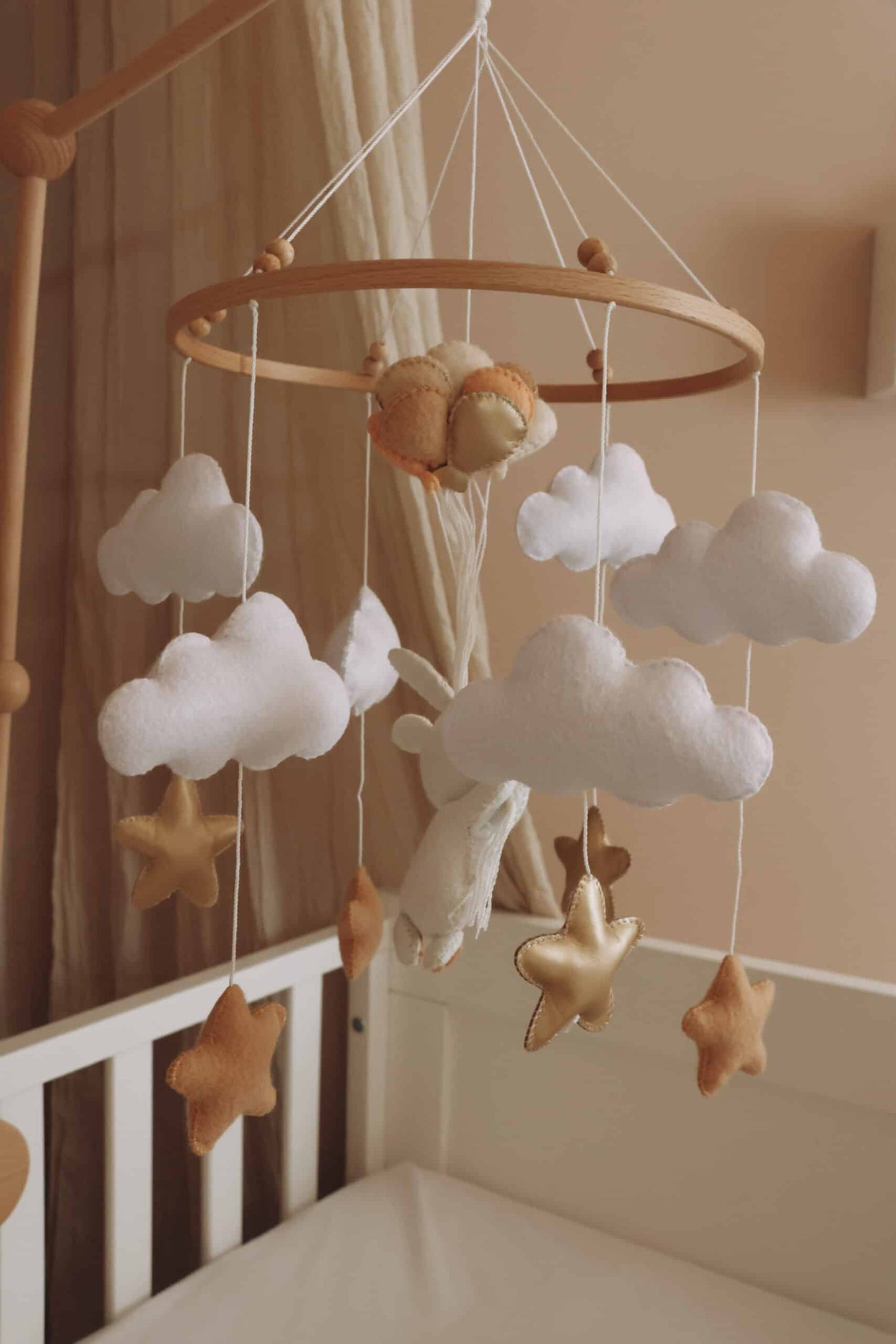 Handmade Bunny baby mobile