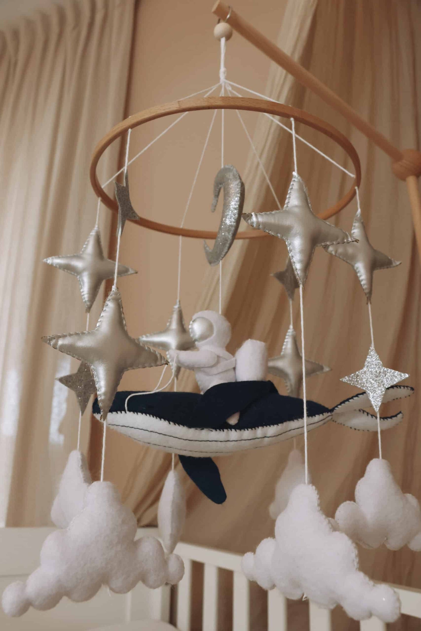 Handmade astronaut mobile
