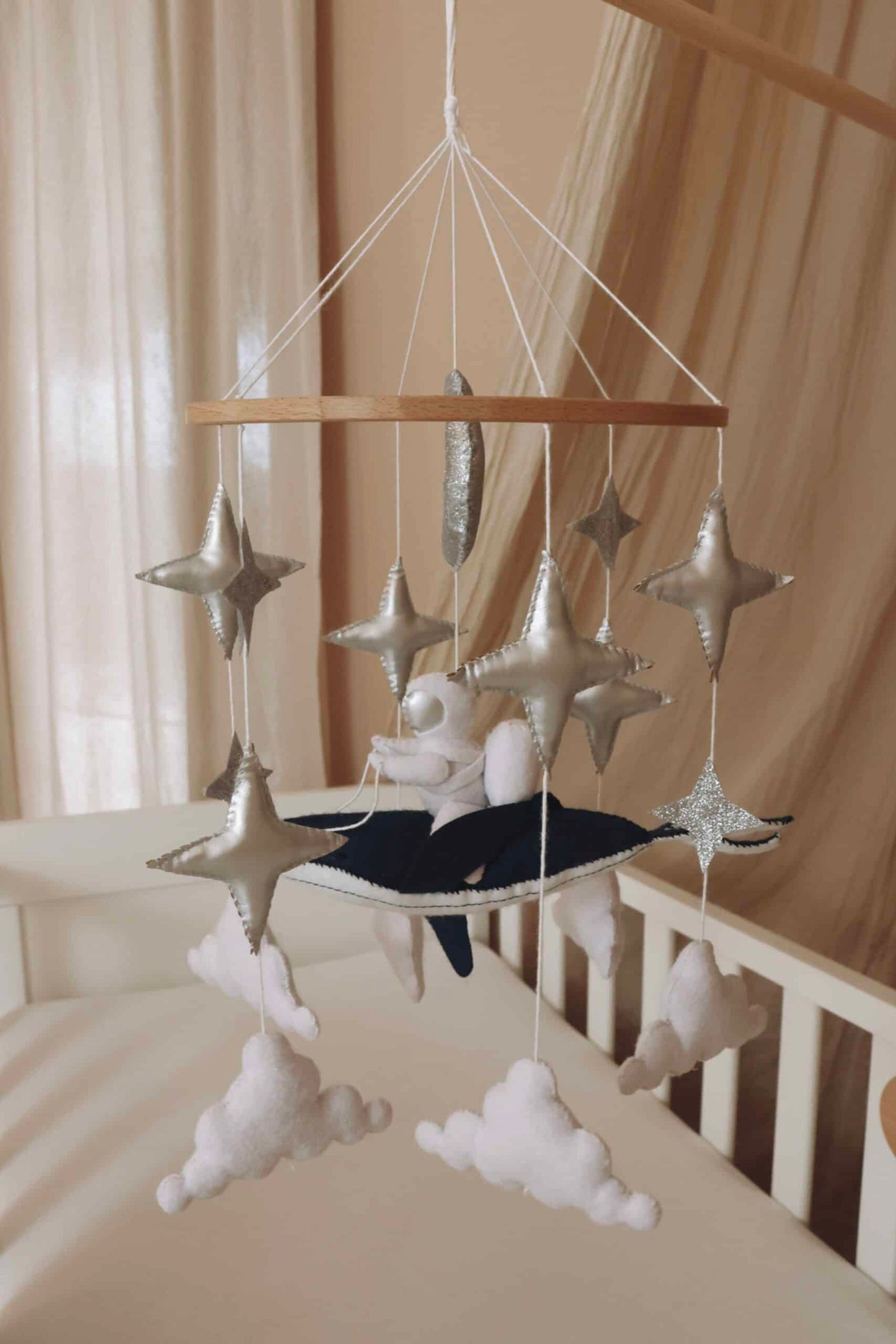 Handmade astronaut mobile