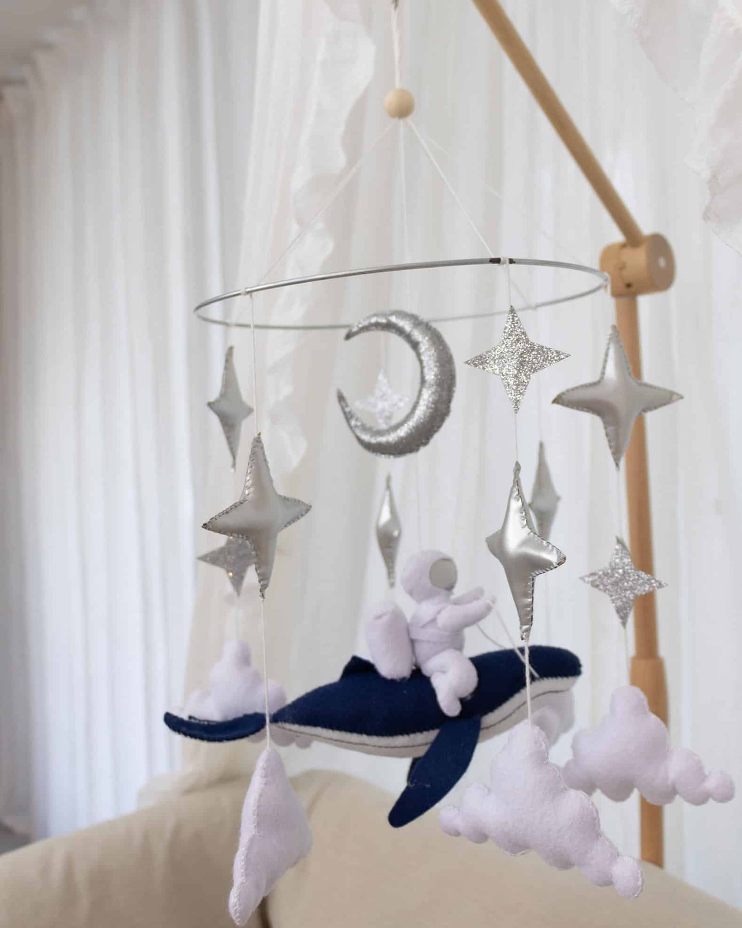 Handmade astronaut mobile