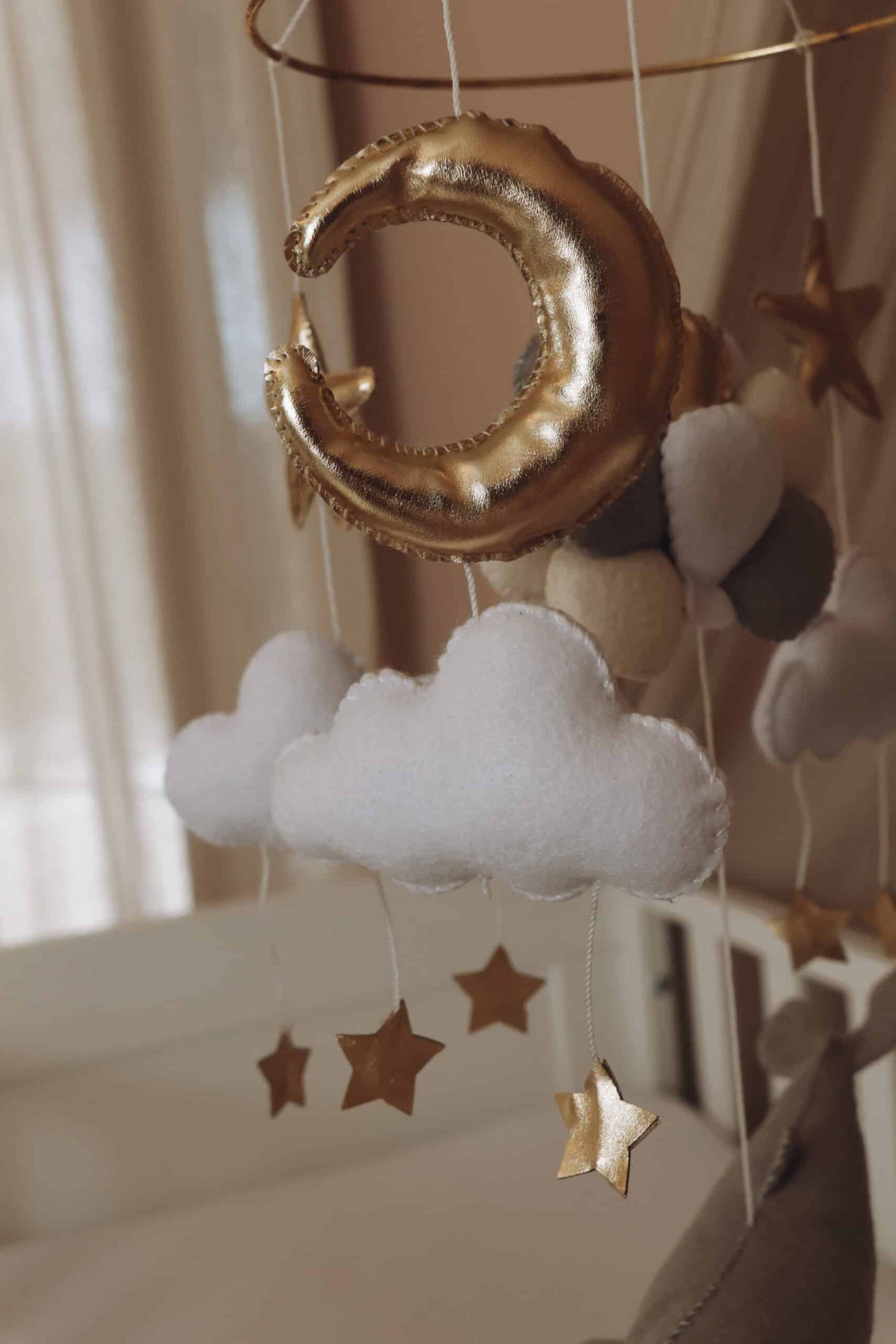 Handmade Whale & Balloons baby mobile