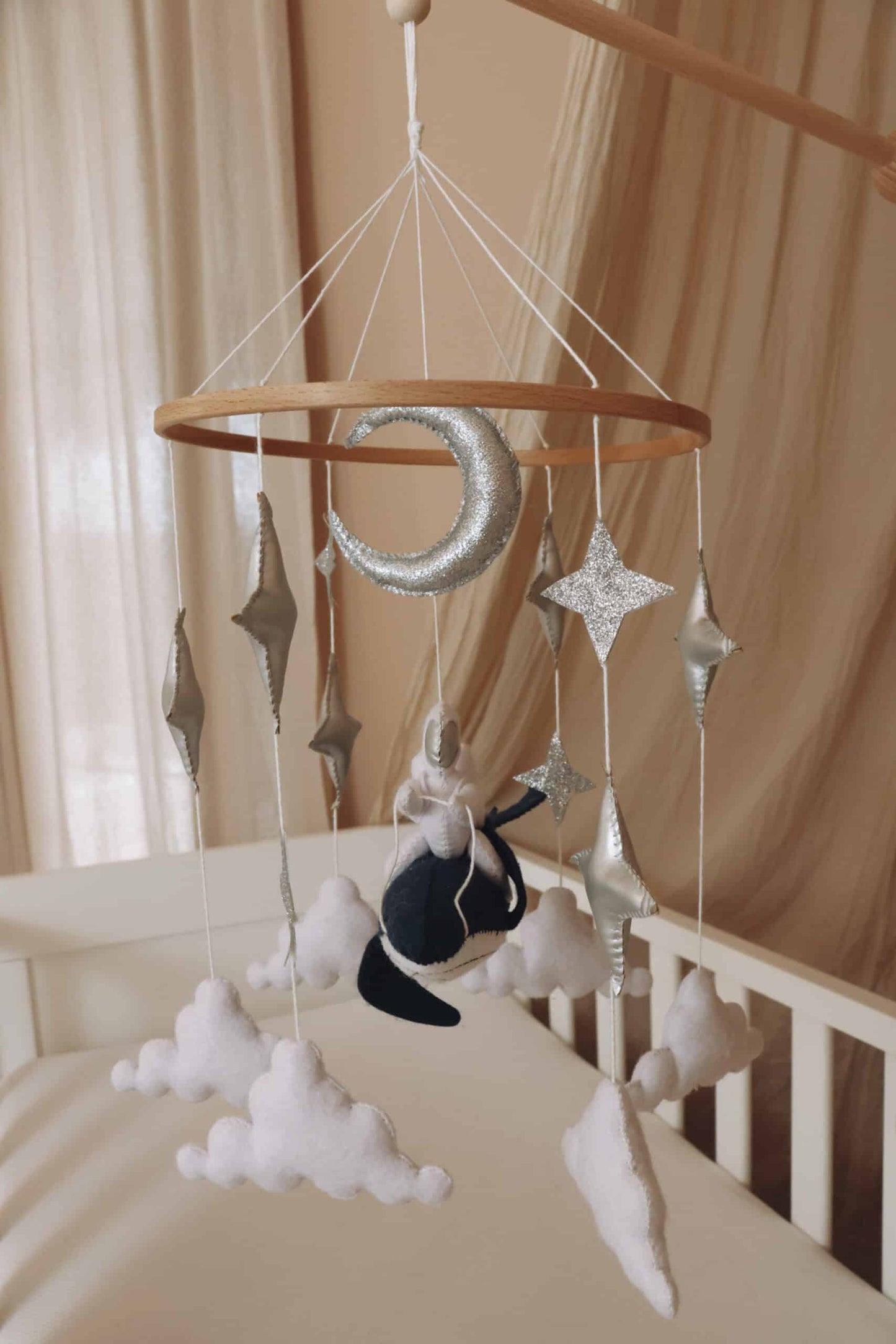 Handmade astronaut mobile