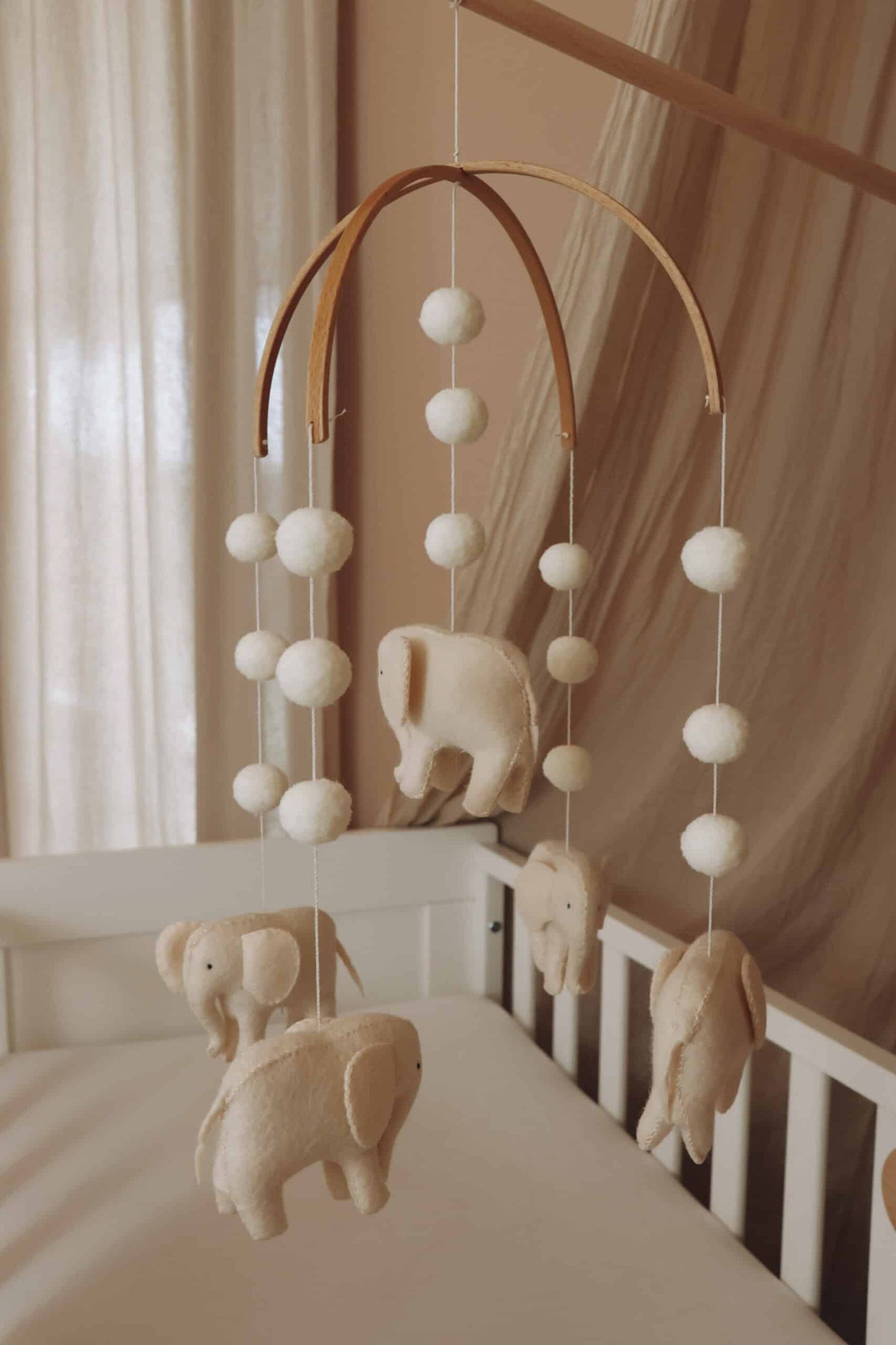 Handmade Elephants baby mobile