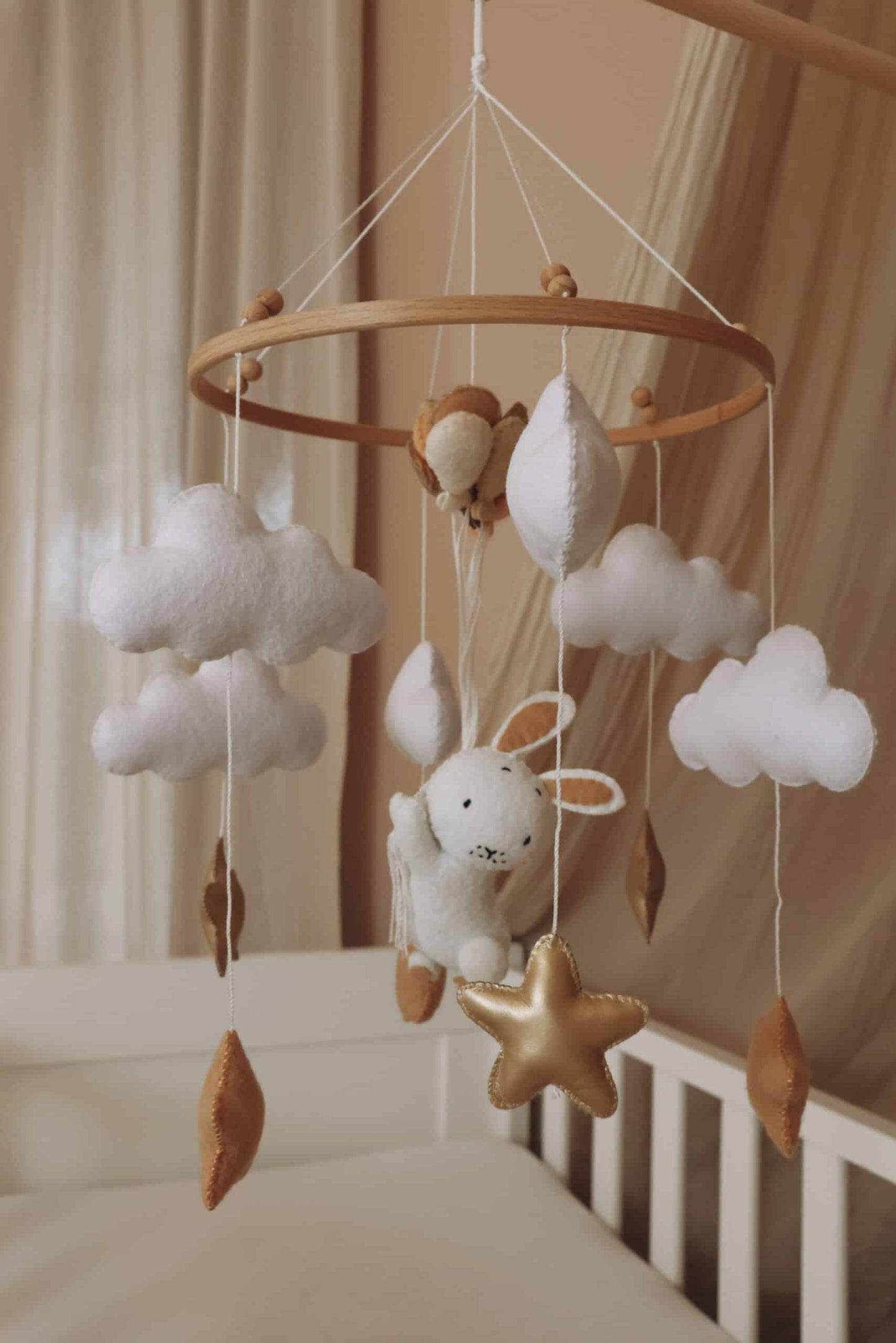 Handmade Bunny baby mobile