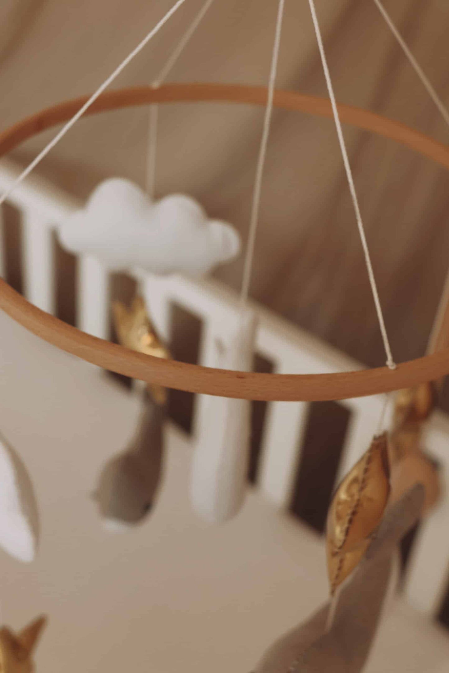 Handmade Little Whales baby mobile
