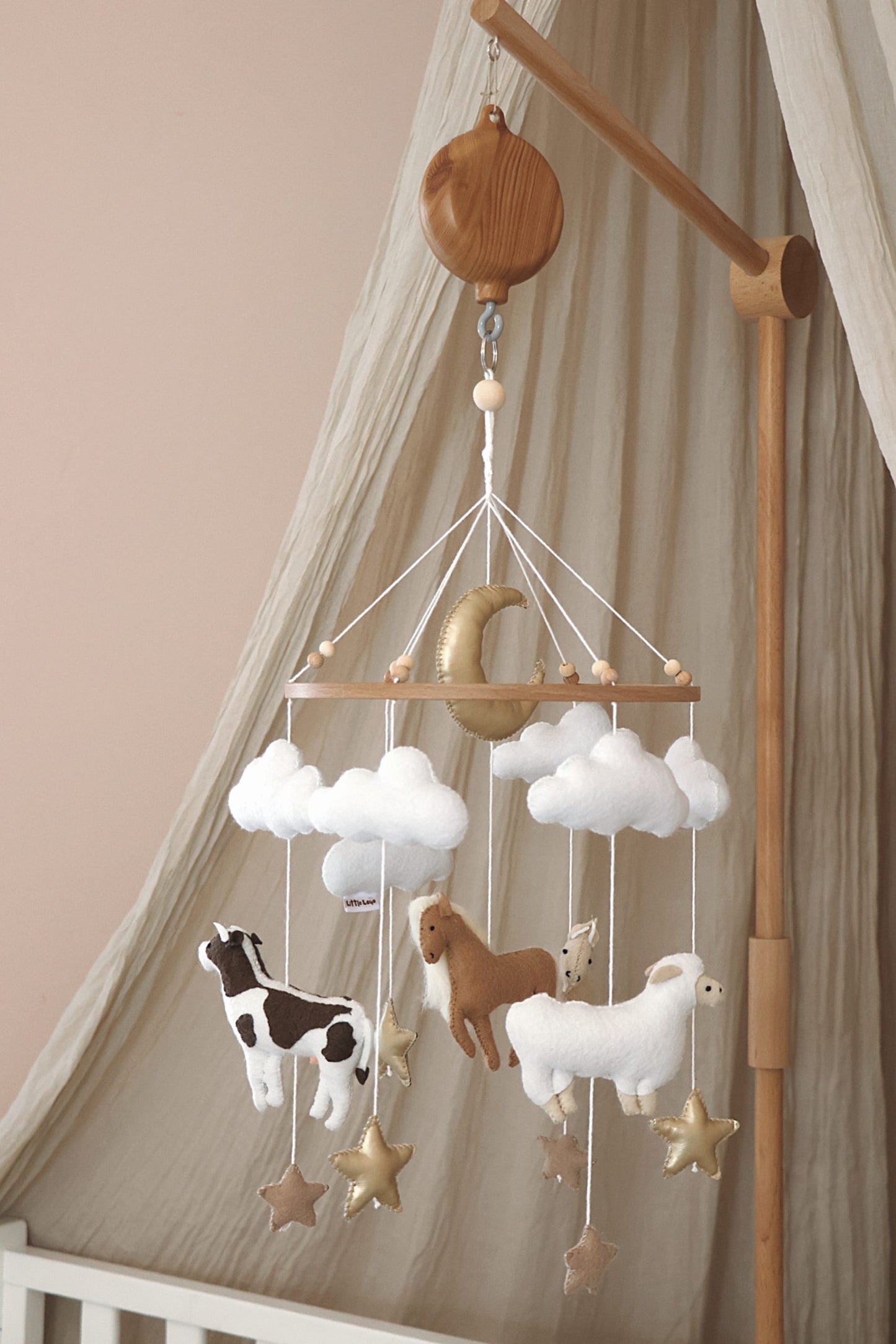 Handmade Cattle babymobile