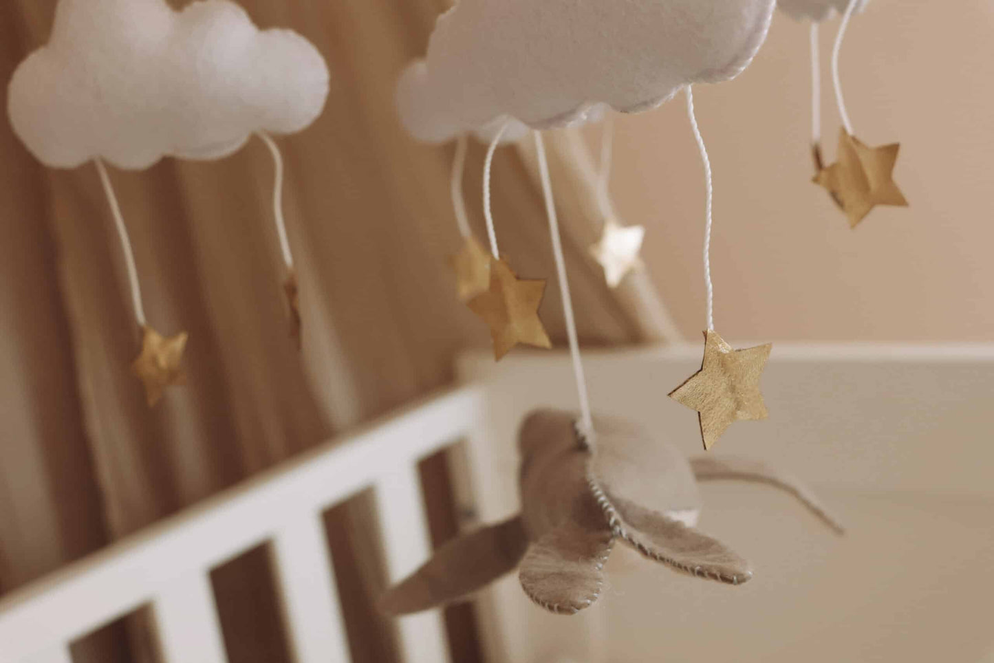 Handmade Whale & Balloons baby mobile