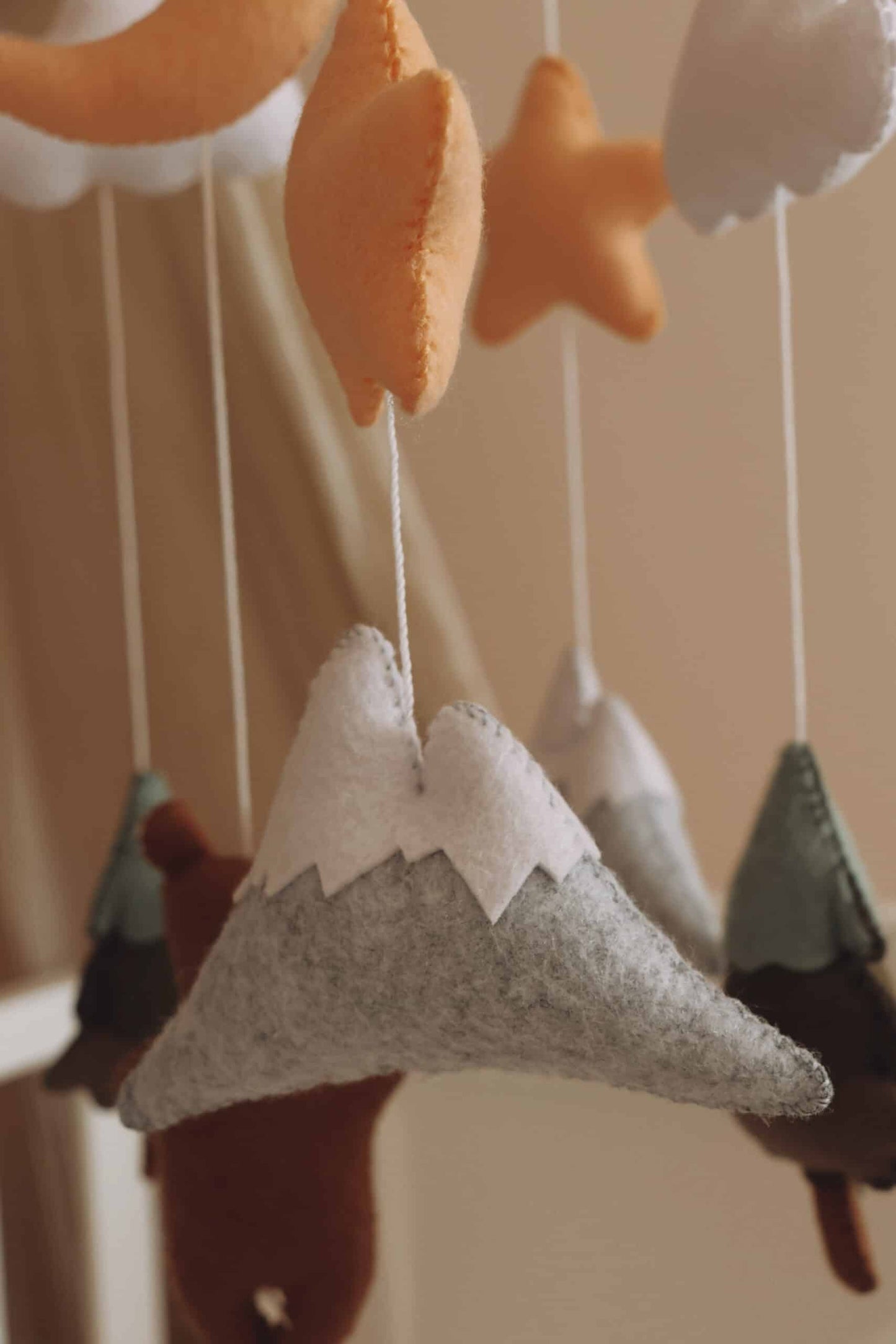 Handmade Brown Bear baby mobile