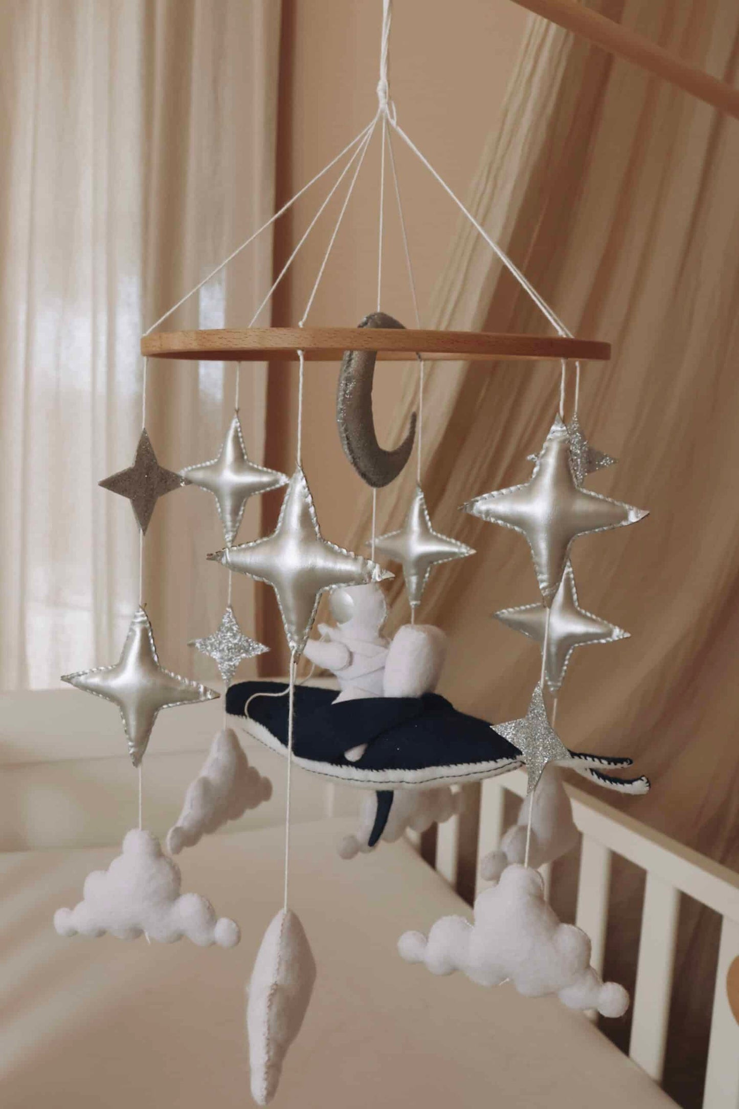 Handmade astronaut mobile
