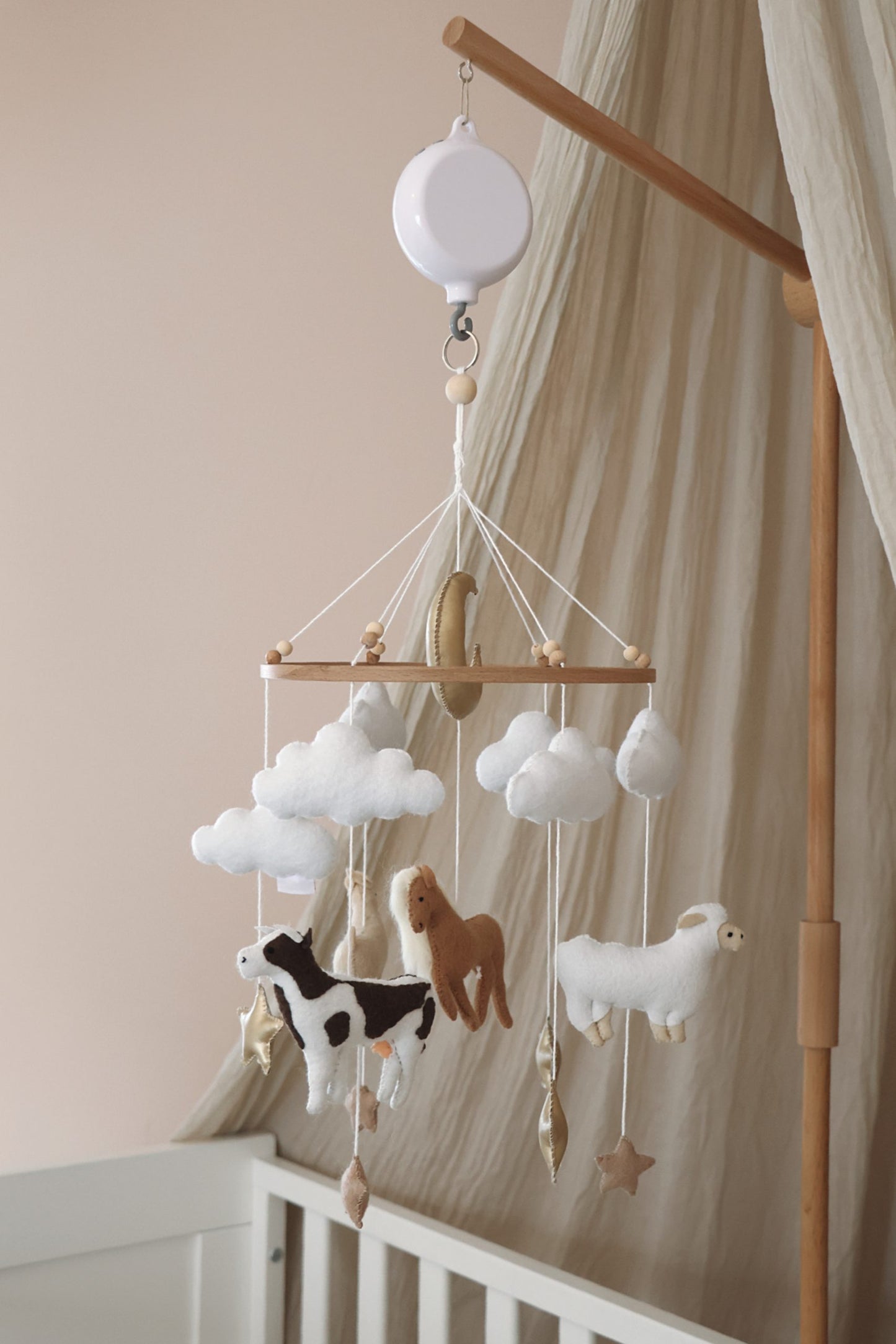 Handmade Cattle babymobile