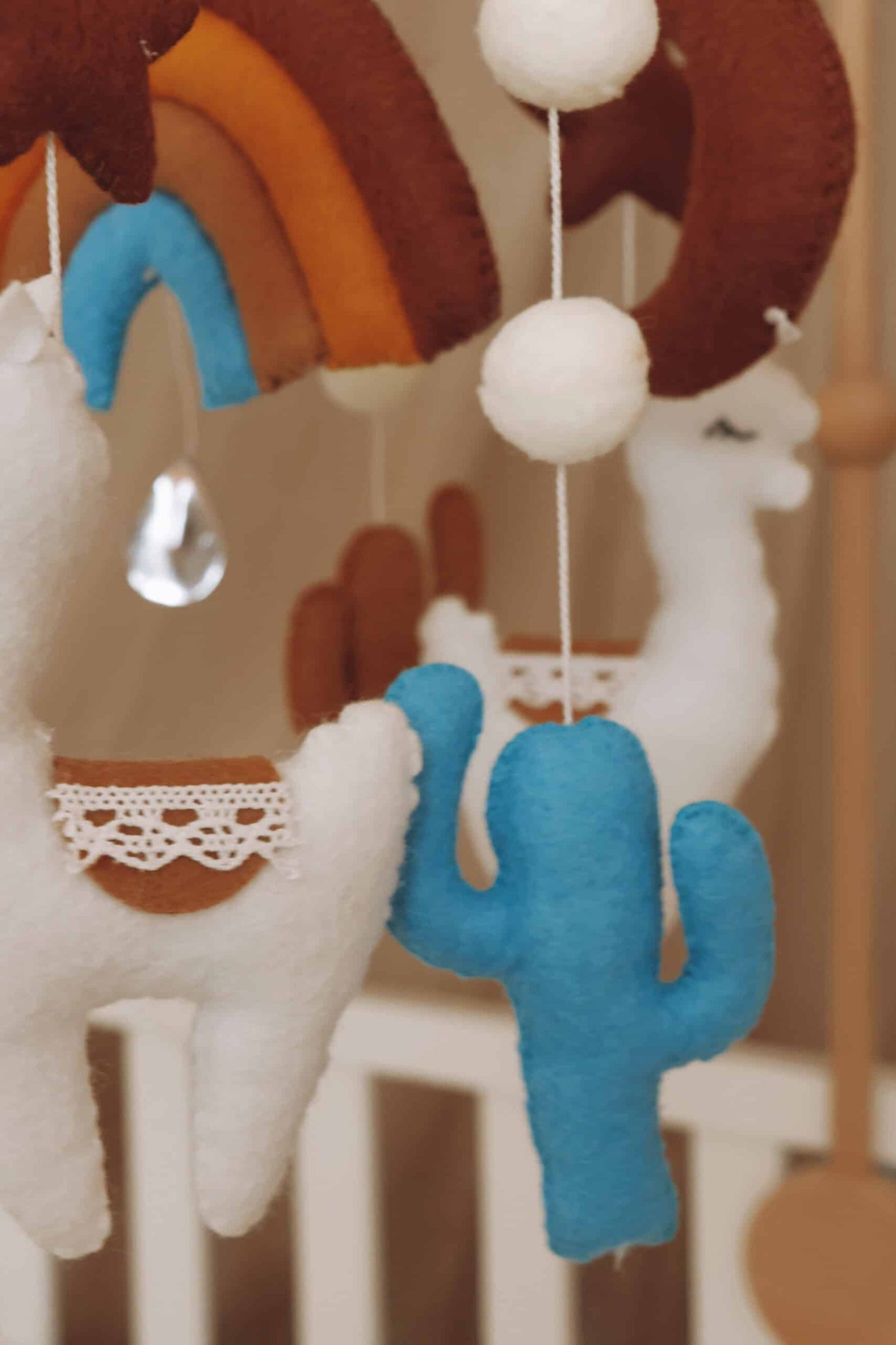 Handmade Lama baby mobile