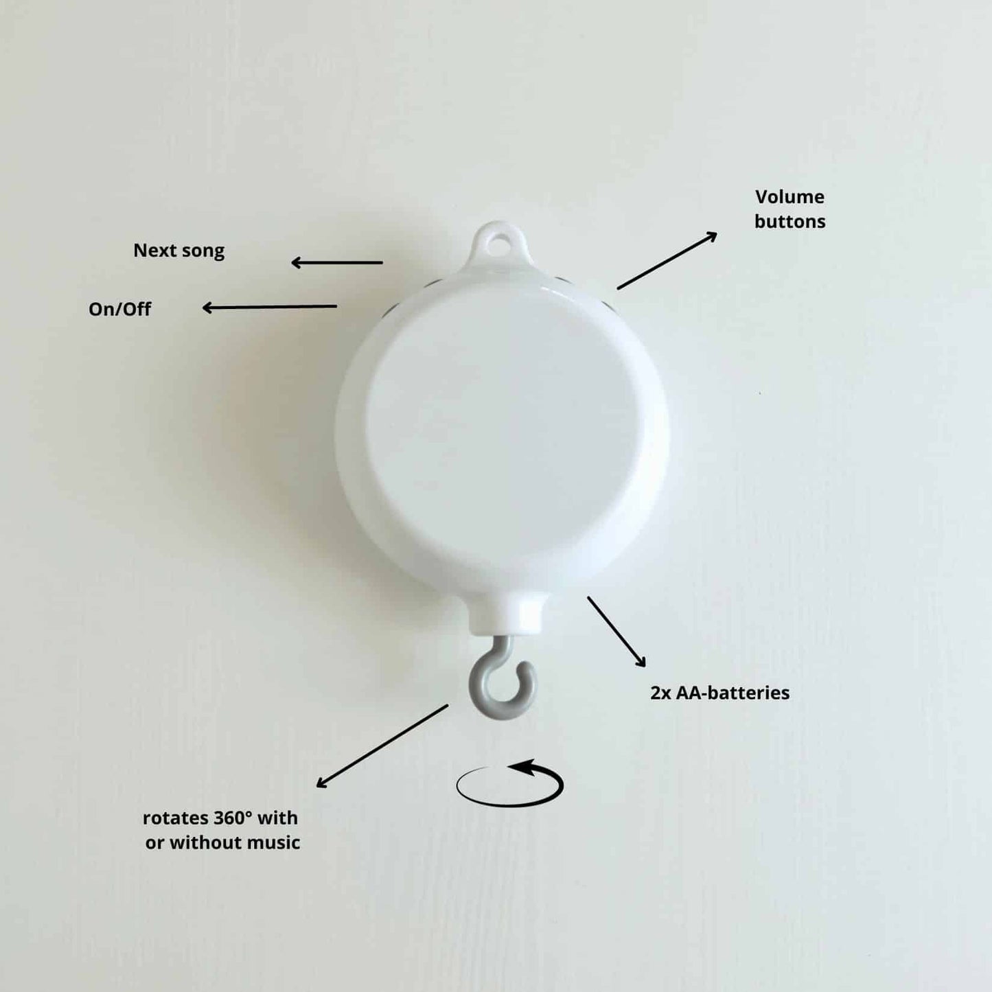 Baby Mobile Music box white