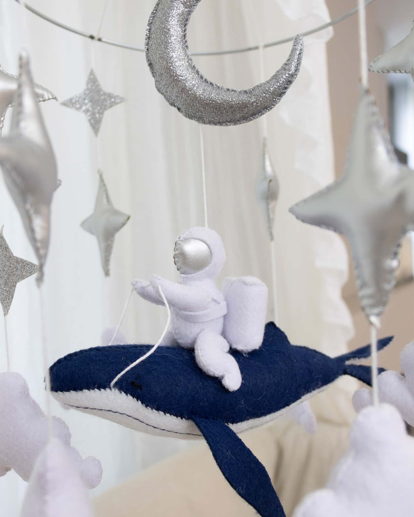 Handmade astronaut mobile
